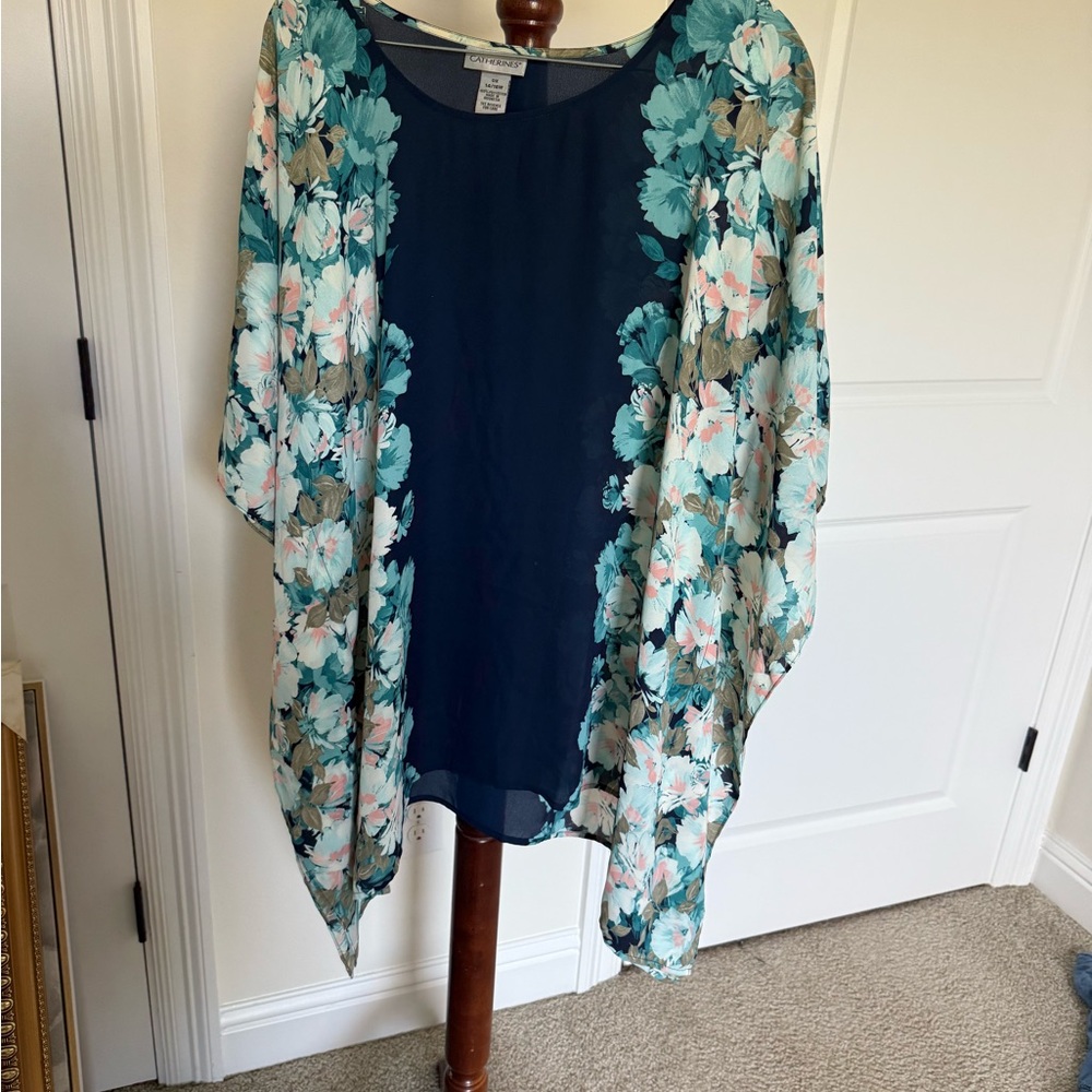 Catherines Navy Blue Top
